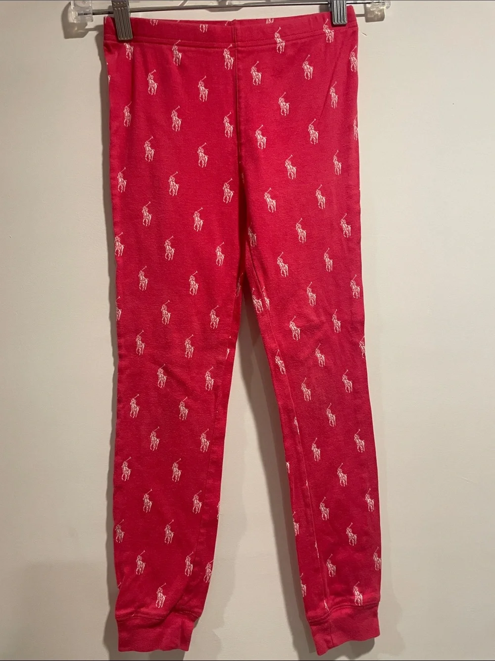 Ralph Lauren Pink Allover Pony Logo leggings